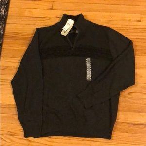 Rugged Trails 1/4 Zip Charcoal Sweater NWT Size XL